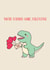 Cute dinosaur themed Valentines card. created by iAmAnimated