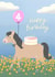 Cute 4th Birthday Card - Pony - For Her created by Macie Dot Doodles