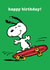 Fun Birthday Card - For Him - Snoopy Skateboarding created by Hype Cards
