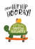 Funny Hip Replacement Recovery Card - Hip Hip Hooray Speedy Recovery Pun created by Fox Card Co