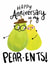 Funny Pear Pun Anniversary Card for Mum and Dad - Happy Anniversary Pear-ents created by Fox Card Co