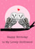 Cute Birthday card- for Girlfriend owls created by Beth Higgins Art