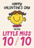 Cute Mr Men Valentine's Card - For Her - Little Miss 10/10 created by Mr. Men