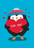 Cute Penguin Love Card - Heart For You! created by Juliana Motzko