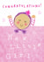 A cute pink congratulations card for a beautiful new baby girl. created by Sketchy Muma
