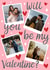 Classic Valentine's Day Card - Be Mine - Polaroid Photo Frames created by Alice Griffiths Illustration