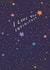 Classic Valentine's Day Card - I Love You Infinitely - Starry Sky created by Ohh Deer