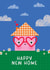 Cute New Home Card - Pink House - Heart Shaped Glasses created by Studio Flafello LTD