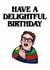Funny Birthday Card for Friend – Delightful Birthday Rude Gesture Humour created by littlebugink