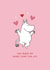 Moomin Valentine’s Day or Anniversary Card - You Make My Heart Jump for Joy created by Moomin Characters