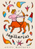 Arty Birthday Card - Sagittarius - Star Sign created by Freya Niamh Design