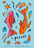 Arty Birthday Card - Pisces - Star Sign created by Freya Niamh Design