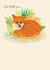 Get Well Soon - Modern - Animal - Fox created by Beverley Edge Illustrations