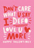 Classic Valentine’s Day Card – Defo Love You More created by Dotty Black