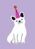 Cute Birthday Card – French Bulldog In Party Hat created by Seekprint