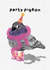 Funny Birthday Card - Party Pigeon created by Disco Custard