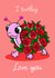 Cute Valentines Card- Turtle Roses- I turtley Love you created by Laura Macdonald