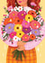 Pretty Birthday Card - Bouquet Of Flowers - For Her created by Aniet Illustration