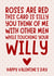 Rude Valentine's Day Card - Think of Me with Other Men While Touching your Willy created by Pretty Cheeky
