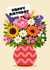 Pretty Birthday Card  - Floral Vase created by Folio | Ian Owen