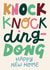 Classic New Home Card - Modern Typography - Knock Knock Ding Dong created by Christine Cuddihy Illustration
