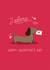 Cute Sausage Dog Valentine's Card - Dachshund Valentine's Card created by KDee Designs