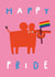 Cute Love And Friendship Card - Happy Pride - Elephant created by Au Contraire