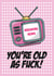 Sweary Getting Old Birthday Card for Friends and Family Members created by Dotesy Designs