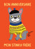 Funny Birthday Card - Stinky French Bulldog - Bon Anniversaire created by Kattypoos