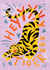 Arty Birthday/Anniversary/Valentine's Day Card - Hey Tiger - Hearts created by Ickaprint