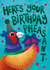 Funny Birthday Card for Friend - Colourful Pheasant -Your Birthday Pheasant created by Mossy Rock Designs