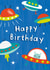 Cute Birthday Card - Aliens - Spaceships created by Cesca Hoyle