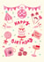 Classic Birthday Card - For Her - Pink Illustrations created by Ricicle Cards
