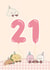 Cute Jellycat 21st Birthday Card created by Eve Designs