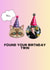 Funny Birthday Photo Card For Cat Lovers: Found Your Birthday Twin. created by Wildishbambina