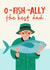 Funny Father's Day Card - O-Fish-Ally The Best Dad - Fishing Pun created by AbiGoLucky
