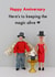 Funny Anniversary Card - Here's To Keeping The Magic Alive - Magicians created by Bold & Bright Cards