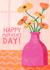 Pretty Mother's Day Card - Pink Vase Of Poppies created by Catherine Pape