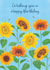Pretty sunflowers and bees birthday card for someone special created by Sofia Papa Designs