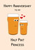 Funny Beer Anniversary Card for Her | Happy Anniversary Half Pint Princess created by Digital Waves