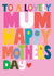 Mother's Day Lovely Mum Text created by Paper Salad