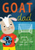 Cute football-themed G.O.A.T. card for Dad's birthday or Father's Day. created by Christine Gore