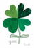 Classic Good Luck Card - Four Leaf Clover created by Daria Solak