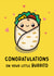 Cute New Baby Card - Little Burrito Pun - Congratulations for New Parents created by Studio Flafello LTD