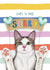 Cute Sorry Card – Grey And White Cat created by badgerbee design