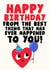 Funny Birthday Card - From The Best Thing That Has Ever Happened - Heart created by Studio Doodles