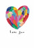 Colourful fun anniversary card - Love - Pride - Rainbow heart - LGBTQ+ created by Kay Louise 