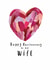 Red rainbow heart anniversary card for my wife. created by Kay Louise 