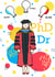 Cute Congratulations Card for her - PhD Graduation - Blood, Sweat & Tears created by Print Me Some Color