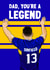 Fun Father's Day/Birthday Card - Leeds Rhinos Rugby League - Kevin Sinfield created by ZB CREATIVE
